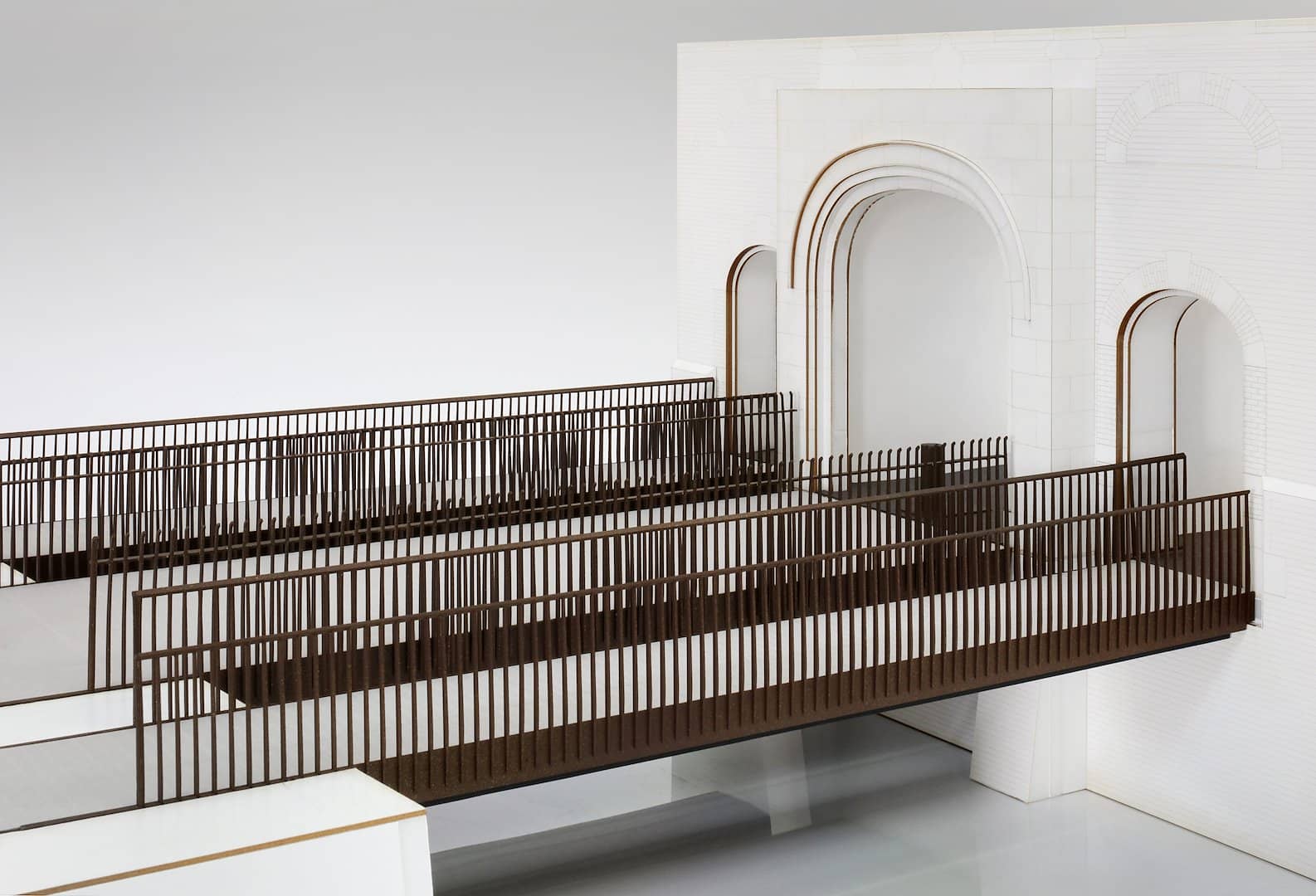 maquette van Stadhouderspoort en de drie bruggen over de gracht