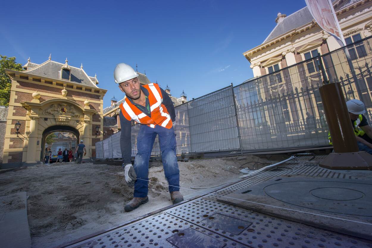Werkzaamheden rond het Binnenhof