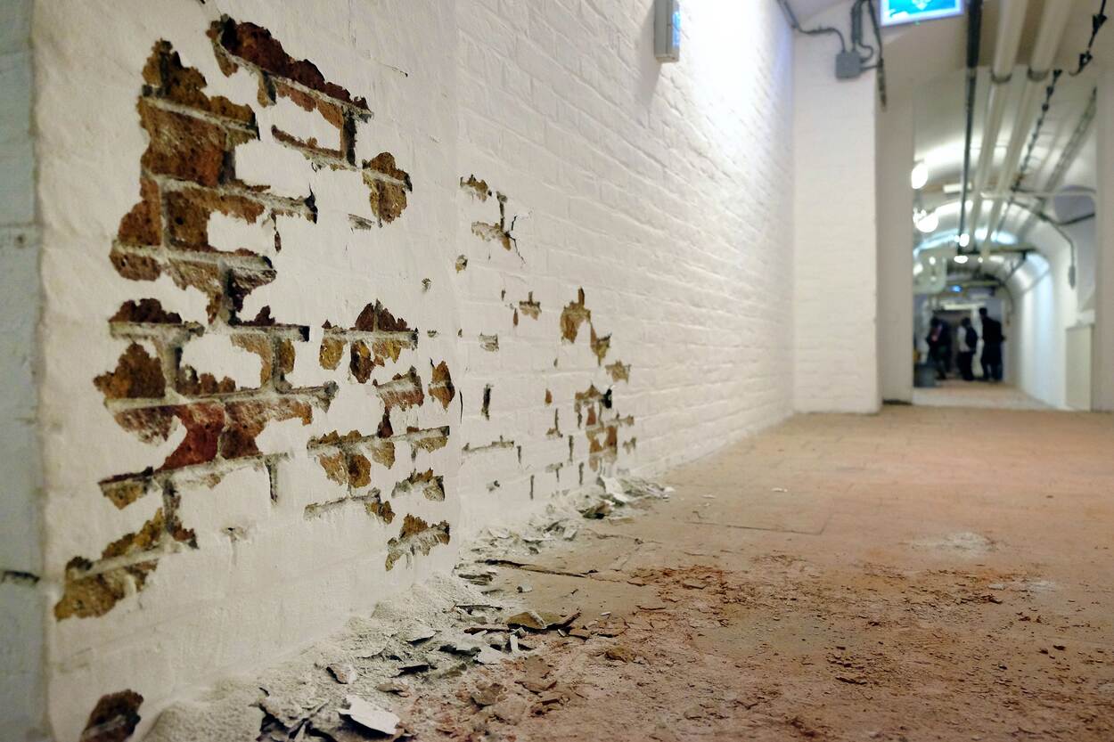 Vocht in kelder in Binnenhofcomplex