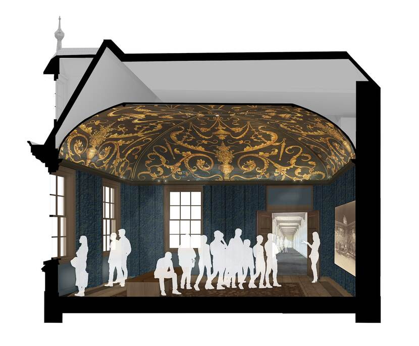 Impressie doorsnede mary Stuart Kabinet Eerste Kamer