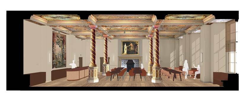 impressie doorsnede Noenzaal Eerste Kamer